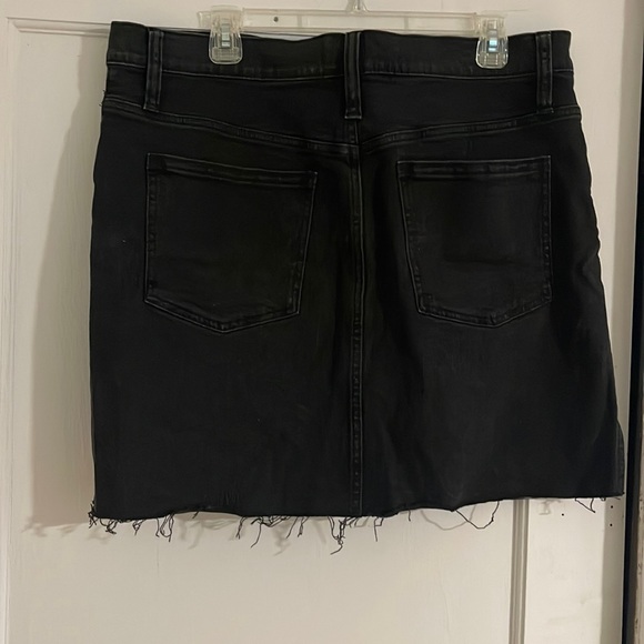 Madewell Stretch Denim Straight Mini Skirt in Lunar Wash: Step-Hem Ed.🖤🌝 Sz 32 - Picture 8 of 8